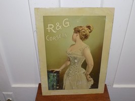 Vintage R &amp; G Corsets Metal Advertising Sign by Kaufann &amp; Straus Co. NY - $9,024.52 MXN
