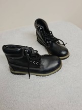 Ladybird black leather boots with laces for girlsSize 1(uk) - £10.47 GBP