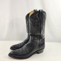 Dan Post Cowboy Boots Mens Size 10 1/2 D Black Leather Western Rodeo - £53.11 GBP