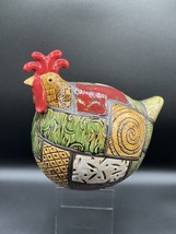 Vintage Ceramic Patchwork Pattern Chicken - $25.83