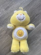 Vintage Care Bears FUNSHINE BEAR Sunshine Sun Yellow 2002 8&quot; Plush Stuffed Toy - £6.94 GBP
