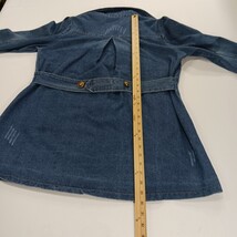 Women's Blue Denim Jacket Coat Pockets Size XL  image 6