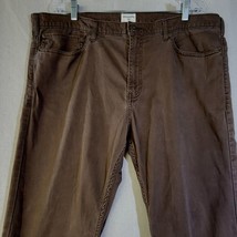 Mens Levis Dockers Straight Fit Pants Brown 40 x 30 Cotton Elastane - $11.26