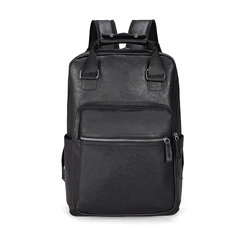 Men Backpack PU Leather Bagpack Large laptop Backpacks Male Mochilas Cas... - $49.80