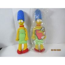 Vintage 1990 Burger King Marge Simpson Plush Doll Set Lot of 2 One Sealed - $14.26