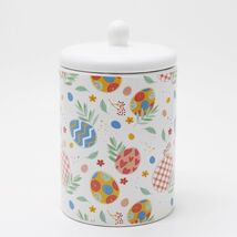 Festive Egg Design Candy Jar with Airtight Lid Collectible Decorative Co... - $30.85