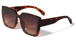 Dweebzilla Womens Oversized Square Lattice Arm Retro Designer Sunglasses (Glossy - £9.19 GBP