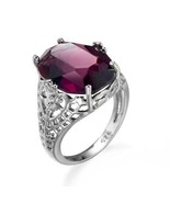 Lovely NEW 9.5 Carat Genuine Oval Amethyst Ring~Sterling Silver~Sz 7~Gif... - $36.91 CAD