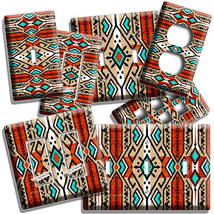 NATIVE SOUTHWEST FOLK RUG PATTERN LIGHT SWITCH OUTLET WALL PLATE ROOM HO... - $16.37+