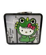 Hello Kitty Sanrio Tin Metal Lunch Box Green Dinosaur Loungefly Japan LA... - $58.11