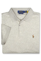 Polo Ralph Lauren Tan Beige Cust Slim Fit Interlock Polo Shirt, Medium M... - $88.61