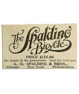 Spalding Bicycles 1894 Advertisement Victorian LB Manufacturing Bikes # ... - $28.07 CAD
