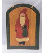 Handmade Santa Sign Painted And Signed By The Artist - 15&quot; x 11&quot; Wood Wa... - $13.18