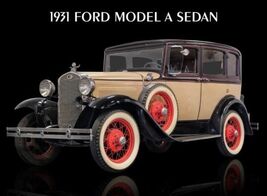 1931 Ford Model A Sedan Metal Sign 8x12in USA STEEL Mancave Garage Car - $24.74