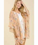 Umgee Full Size Sheer Mixed Print Kimono with Side Slit Plus Size - $57.14 CAD+