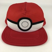 Pokemon Ash Ketchum Trucker Hat Pokeball 2016 Nintendo Youth Adjustable Snapback - £18.65 GBP