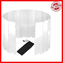 16 Plates Folding Aluminum Camping Stove Windscreen with Carry Bag - Lig... - $590.32 MXN