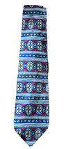 Vintage Bill Blass tie Men’s red blue abstract silk necktie - £5.81 GBP