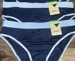 Maidenform ~ 3-Pair Womens High Leg Underwear Polyester Blend Blue ~ L/7 - $24.66