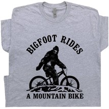 Mountain Bike Shirts Cool Bigfoot Riding A Mountain Bicycle T Shirt With Funny V - £14.27 GBP