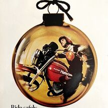 Harley Davidson Christmas Advertisement 1974 Motorcycle Ephemera LGBinHD - $39.99