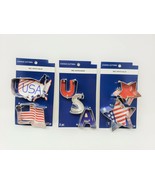 Red, White &amp; Blue Set of 2 Metal Cookie Cutters - £6.88 GBP