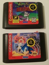 Lot of 2 Authentic Sega Genesis Games Bugs Bunny Sonic Spinball, Not for Resale - £17.14 GBP
