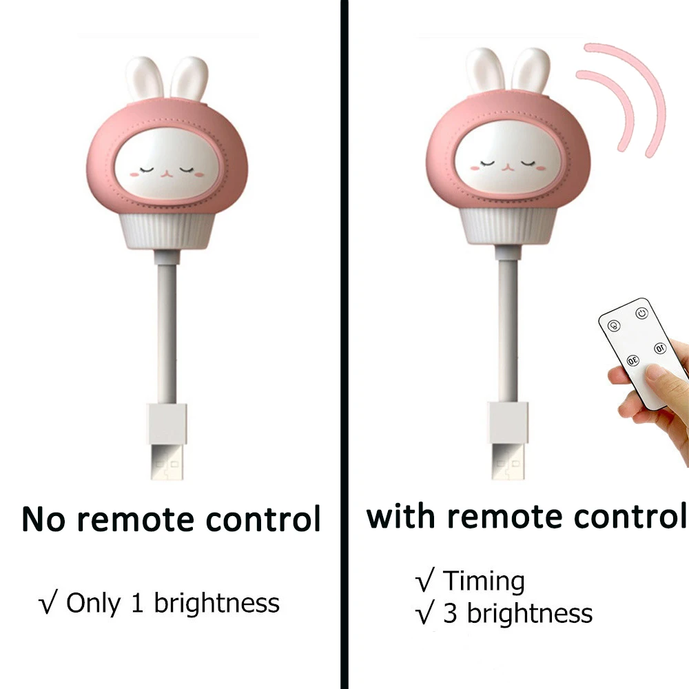 Play USB Cartoon Cute Night Light With Remote Control Babies Bedroom Decorative  - $29.00