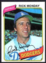 Los Angeles Dodgers Rick Monday 1980 Topps Baseball Card #465 Nr Mt - $0.99