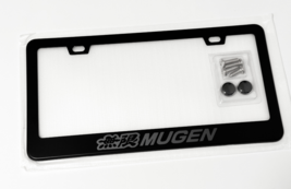 Black On Black Mugen Power Racing License Plate Frame Fits Honda / Acura - £18.96 GBP