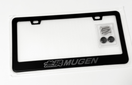 Black on Black MUGEN POWER RACING License Plate Frame Fits Honda / Acura - $24.10