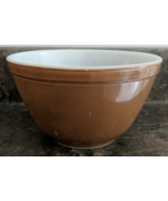 Vintage Pyrex 401 Mixing Bowl 1.5 Pint Brown Tan Primary Nesting Bowl USA - €6,13 EUR