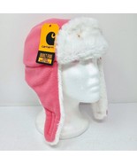 NWT Carhartt Infant Toddler Kids Pink Faux Fleece-Lined Ear Flap Trapper... - $14.95