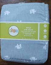 Circo Fitted Crib Sheet NWT Elephant Pattern  200 Thread Count Cotton - $12.87