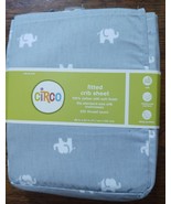 Circo Fitted Crib Sheet NWT Elephant Pattern  200 Thread Count Cotton - £10.12 GBP