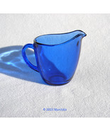 Cobalt Blue Glass Coffee Creamer Pitcher Anchor Hocking 8 oz Pint 2001 V... - £7.86 GBP