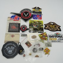 Motorcycle Lot Patches Pins Stickers HOG Daytona Souvenirs 20 Items - $29.69