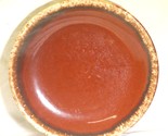 Hull Stoneware Dinner Plate Brown Drip USA - $21.77