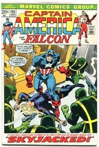 Captain America #145 1972- Falcon-- Marvel Bronze Age F/VF - £22.23 GBP