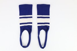 Vtg 40s 50s Distressed Knit Striped Athletic Uniform Stirrup Socks Blue ... - £38.88 GBP