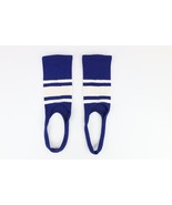 Vtg 40s 50s Distressed Knit Striped Athletic Uniform Stirrup Socks Blue ... - £38.88 GBP