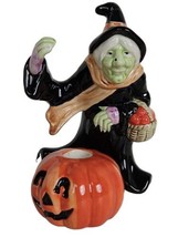 Fitz & Floyd Witch Candle Taper Holders Ff 1988 Halloween Box - $38.99