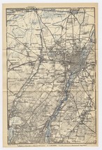 1929 Original Vintage Map Of Vicinity Of Munich München Bavaria Bayern / Germany - £17.13 GBP