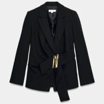 ZARA BNWT 2025. BLACK JEWEL GOLD BUCKLE BLAZER SHOULDER PADS. 9363/590/800 - €111,74 EUR