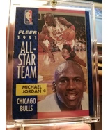 Michael Jordan 1991 Fleer, Cd # 211 All Star Team, New/pristine cond. (h... - $665.00