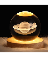 3D Crystal Ball LED Night Light with Wood Base,Kid’s Bedroom Decor, Home... - $24.08 CAD