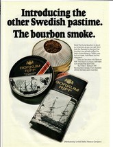 1969 Borkum Riff Print Ad The Bourbon Smoke Pipe Tobacco From Sweden - £10.03 GBP