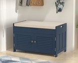 Knowlife Shoe Storage Bench, Entryway Bench With Storage, Blue, And Bedr... - £152.25 GBP