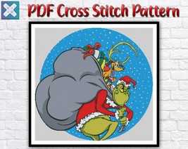 Disney Christmas Grinch Counted PDF Cross Stitch Pattern - £2.79 GBP