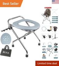 Portable Camping Toilet with Stainless Steel Frame - Comfortable and Com... - $68.29
